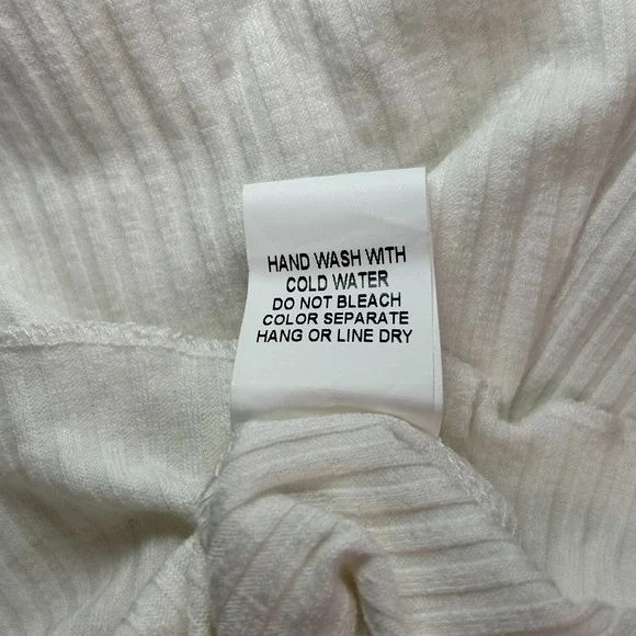 Wild Honey White Ribbed Ruffle Tube Top XS Strapless Stretchy Crop - Picture 4 of 5